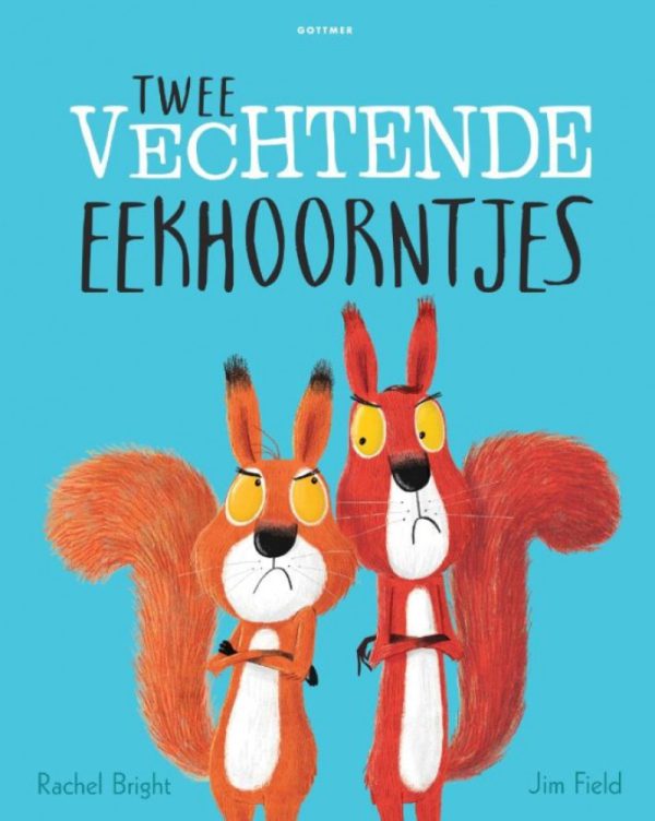 Twee vechtende eekhoorntjes kinderboek